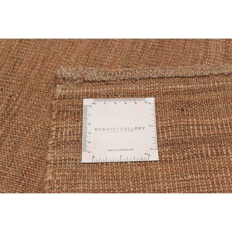 ECARPETGALLERY Flat-Weave Ankara FW Brown Wool Kilim - 8'2 x 10'8