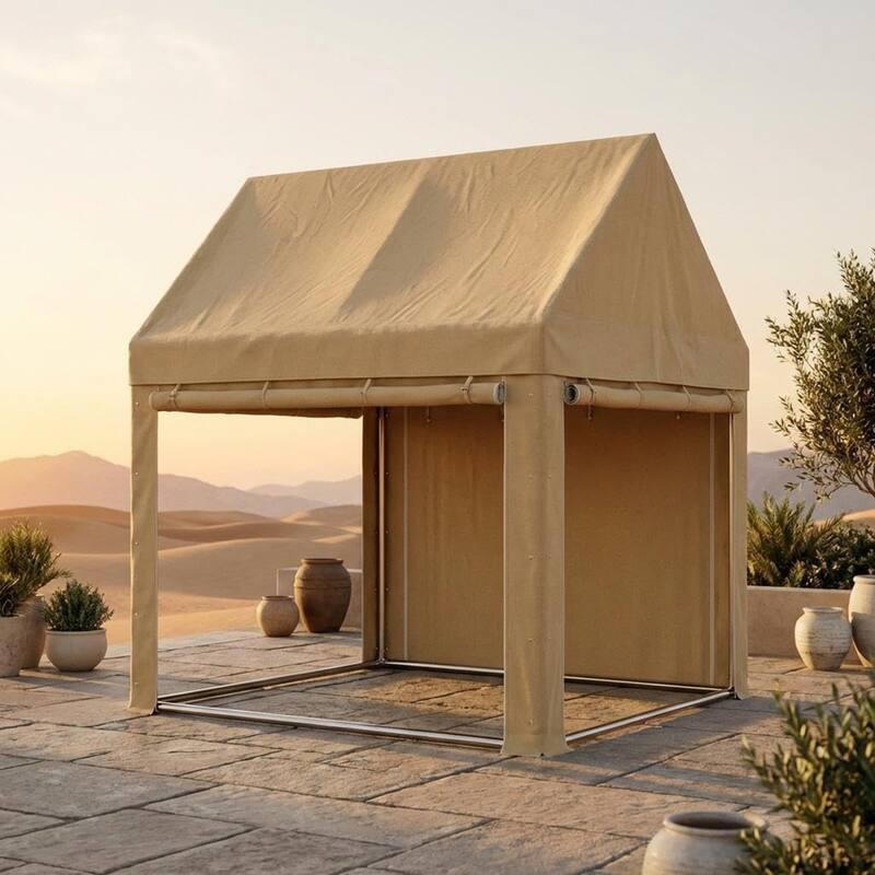 Replacement Zipper Doors for 10x20FT Portable Garage Zipper Doors Only No Frame Included Yellow - Yellow