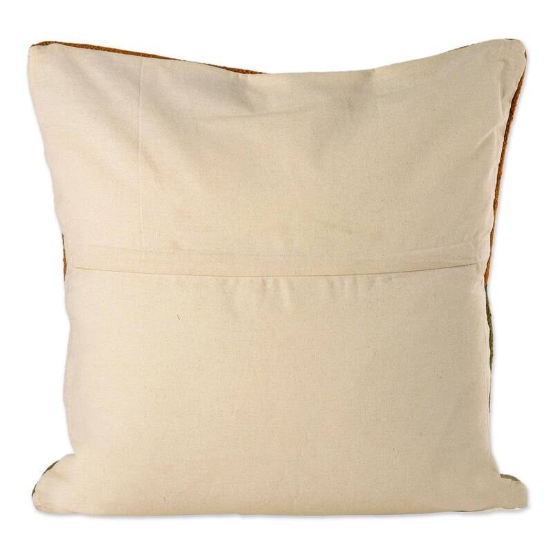 Handmade Geometric Reflection Jute cushion covers (India)