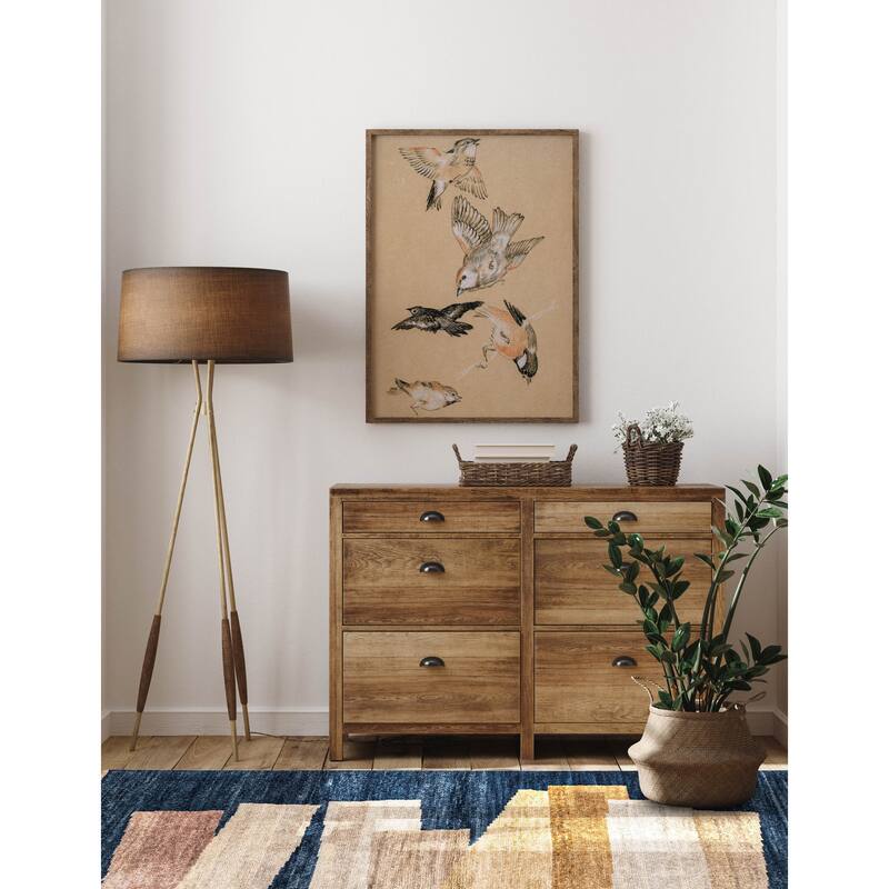 ECARPETGALLERY Hand-knotted Peshawar Ziegler Dark Blue Wool Rug - 5'0 x 6'11