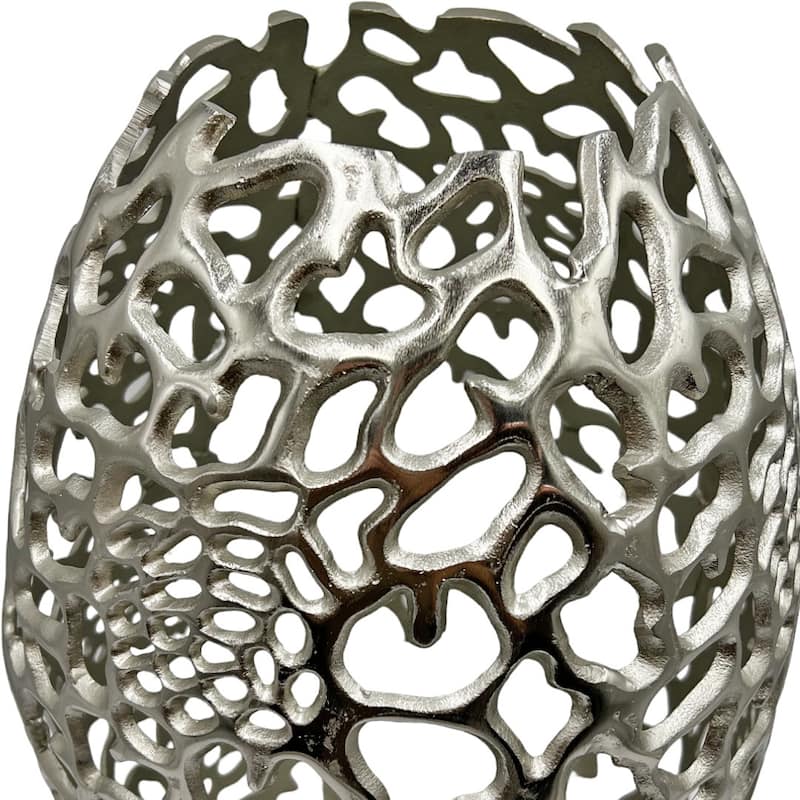 Decorative Handmade Aluminum Egg Nest Flower Vase