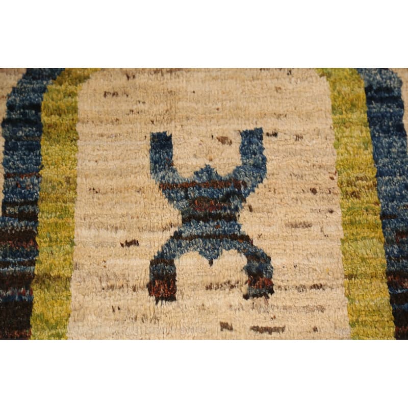 Orange Moroccan Oriental Area Rug Hand-Knotted Bedroom Wool Carpet - 6'10" x 9'7"