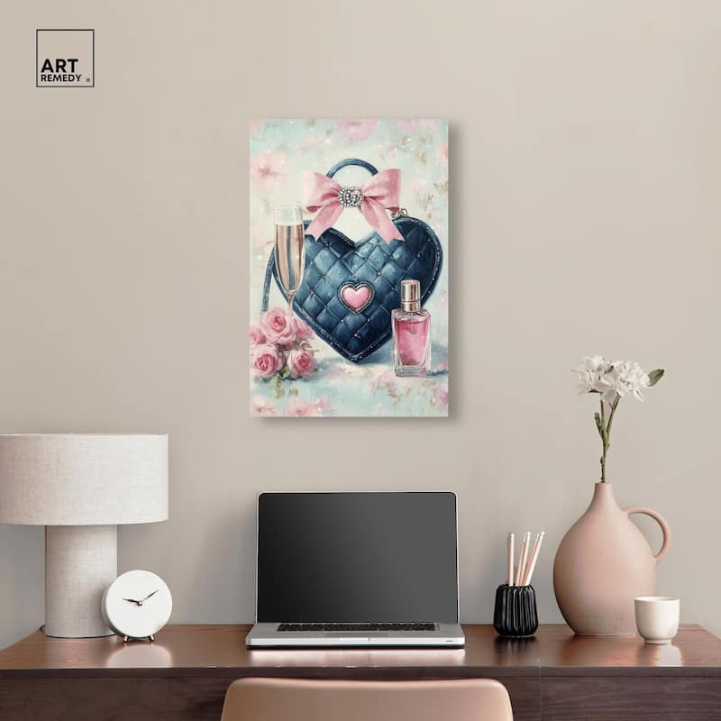 Little Heart Shaped Purse II Canvas by Art Remedy, Gallery Wrapped