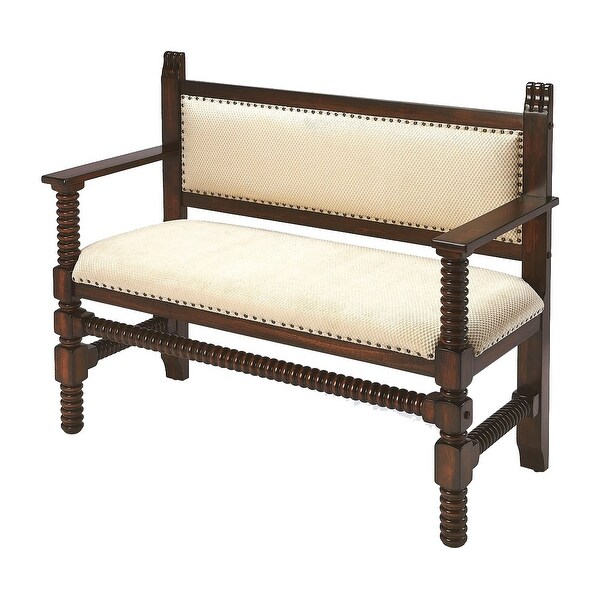 Traditional Plantation Cherry Rectangular Bench - Dark Brown