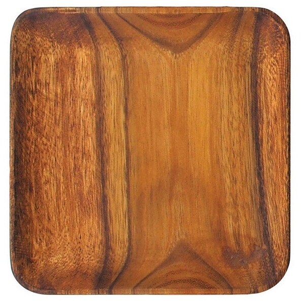 Pacific Merchants Acaciaware K0061 Acacia Wood Square Serving Plate, 12"