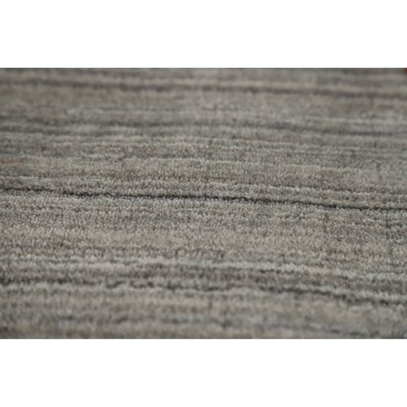 Hand Knotted Oriental 100% Wool Carpet Tribal Animal Pictorial Greys & Charcoal Gabbeh Area Rug - 7' 9'' X 5' 1''