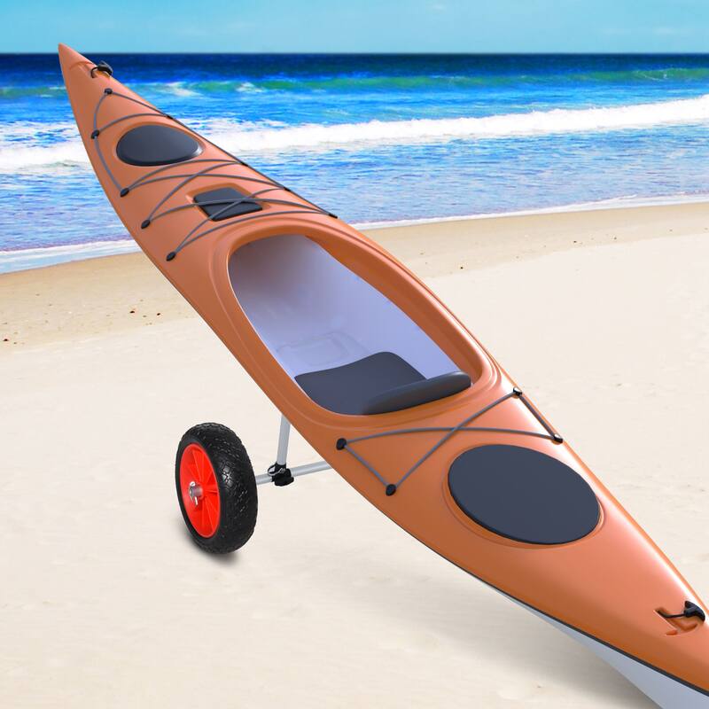 Adjustable Universal Paddle Boat Cart, Trolley Trailer Kayak Wheels - Multi