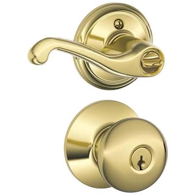 Schlage Plymouth Right handed Single Cylinder Keyed Entry Door Knob