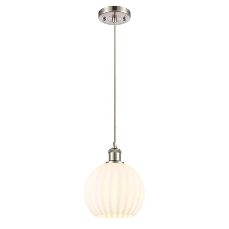 Innovations Lighting 516-1P-10-8 White Venetian Pendant White Venetian