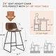 preview thumbnail 10 of 49, LUE BONA Modern Faux Leather Metal Frame Counter Height Bar Stools (Set of 4)