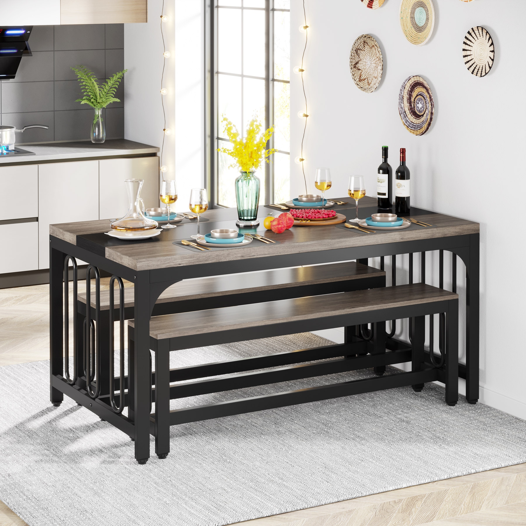 Kitchen sets sales with benches
