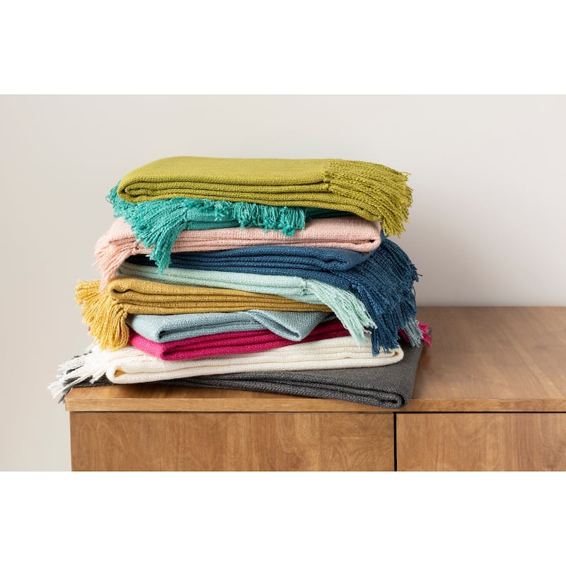 Livabliss Newport Knit Acrylic Throw (59" x 51")