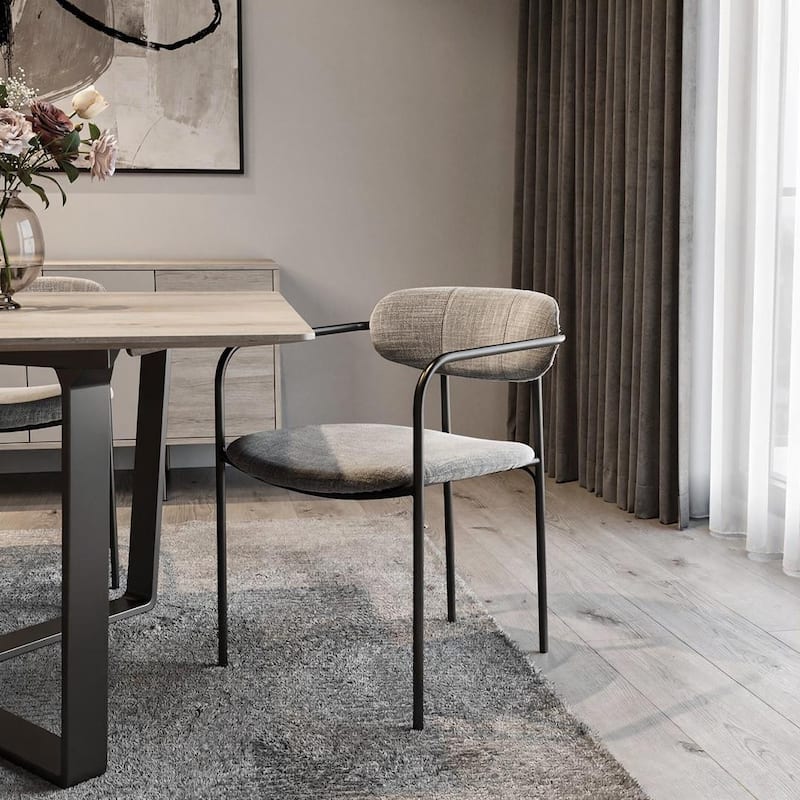 Set of 2 Faux Leather Dining Chairs - 21" W x 29" H x 22" D