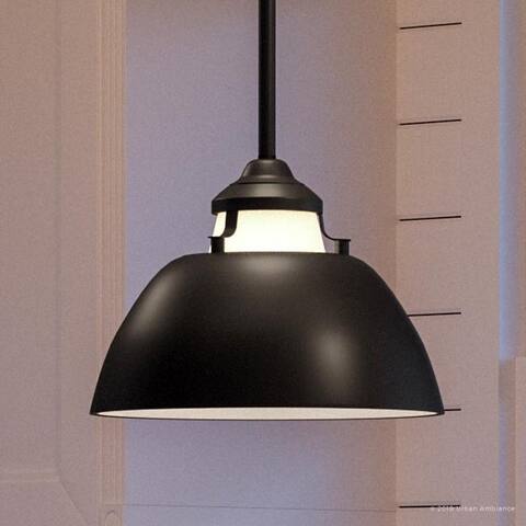 Luxury Americana Pendant Light, 8.25"H x 11"W, with Mid-Century Modern Style, Charcoal Finish by Urban Ambiance