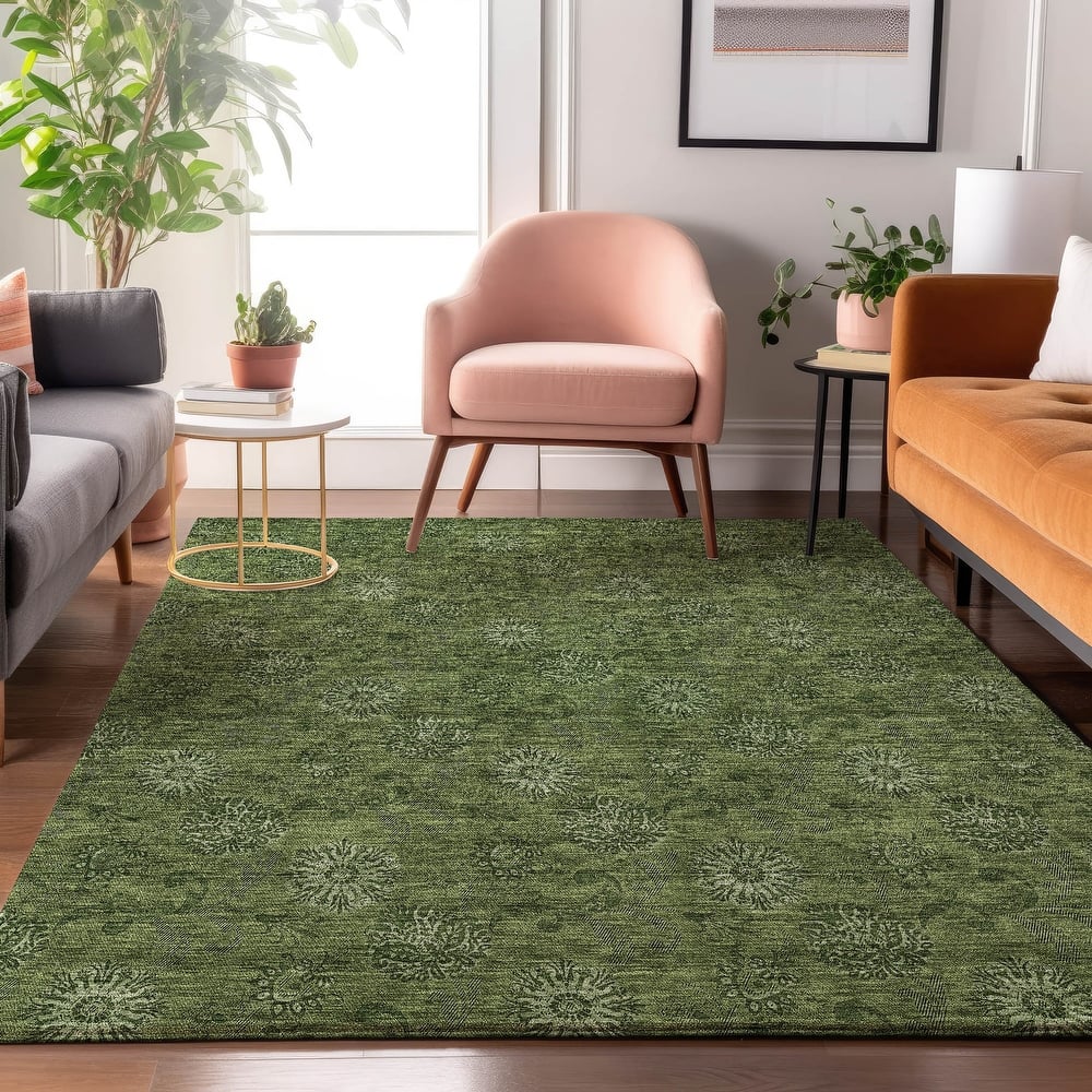 Premium Washable Super Soft Floral Imprint Mayfield Rug