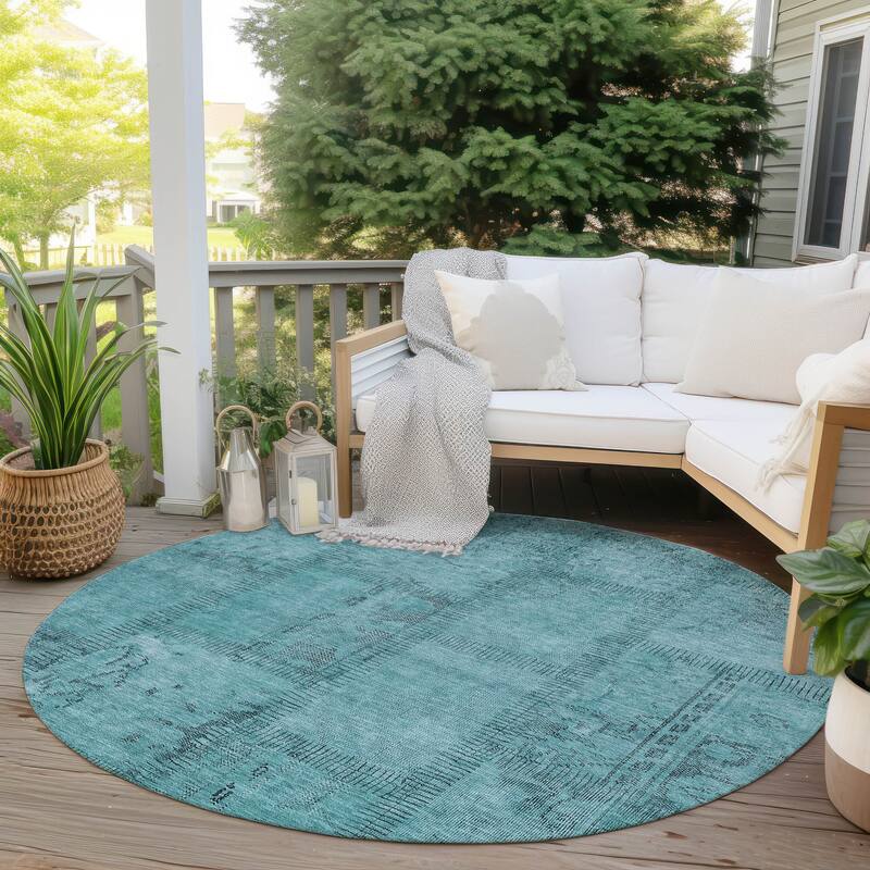 Machine Washable Indoor/ Outdoor Chantille Boho Moroccan Rug