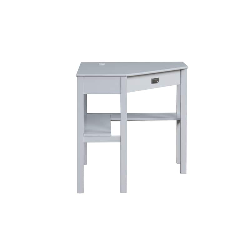 Linon Poppy Corner Classic Writing Desk with Storage