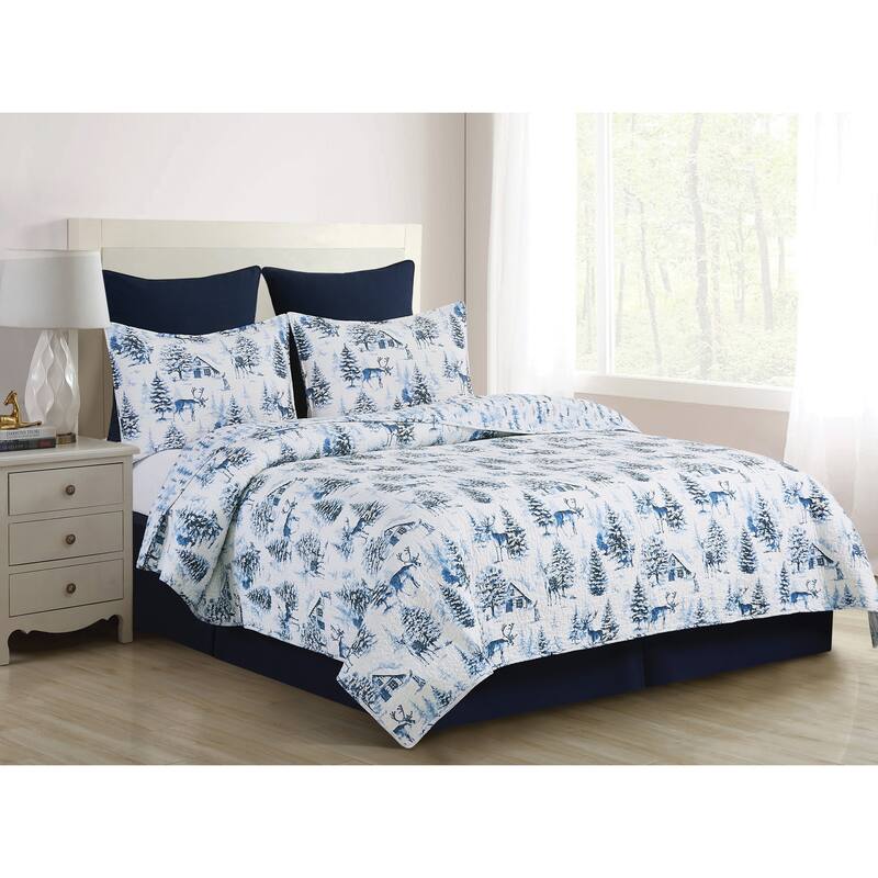 Frasier Cotton Quilt Set - Reversible and Machine Washable