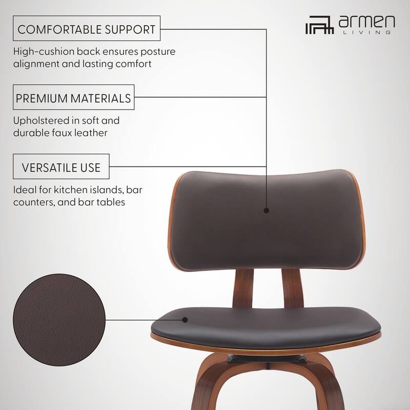 Pico Upholstered Swivel Bar/Counter Stool