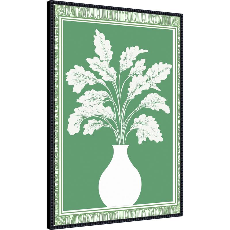 Vase Silhouette by Casa Cartissi Framed Canvas Wall Art Print