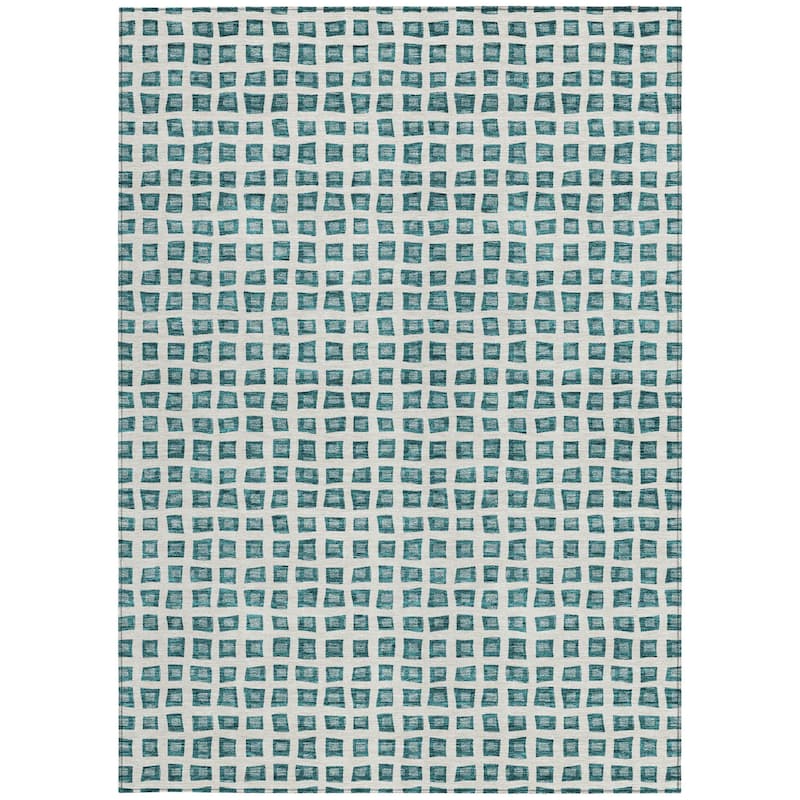 HomeRoots Geometric Transitional Rectangle Outdoor Rug