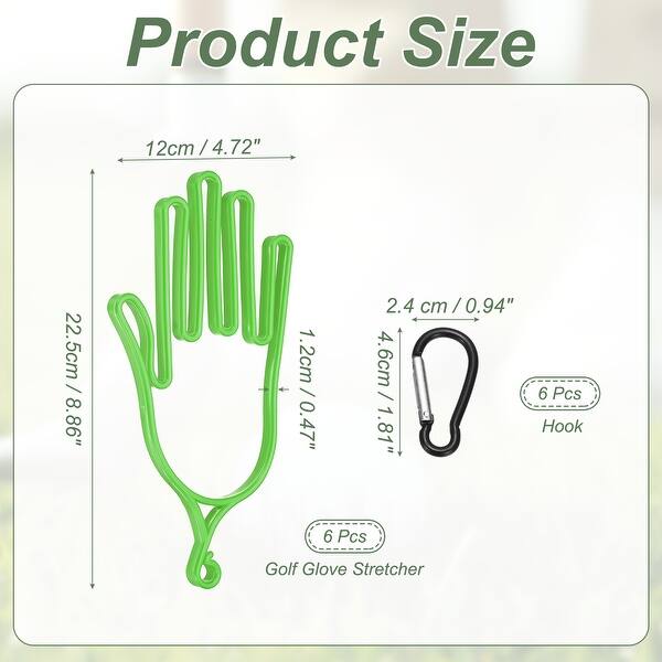 dimension image slide 6 of 9, Golf Gloves Stretcher, Keeper Support Rack Holder