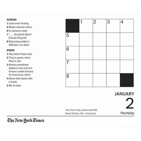 Shop Calendars New York Times Mini Crossword Desk Calendar With