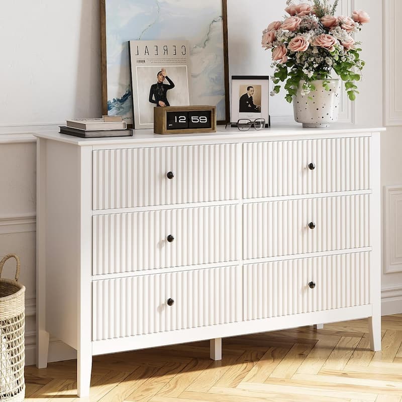 Drawer Dresser - White - 6-drawer
