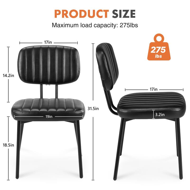 Comfy Kitchen Chair with Adjustable Foot, set of 2