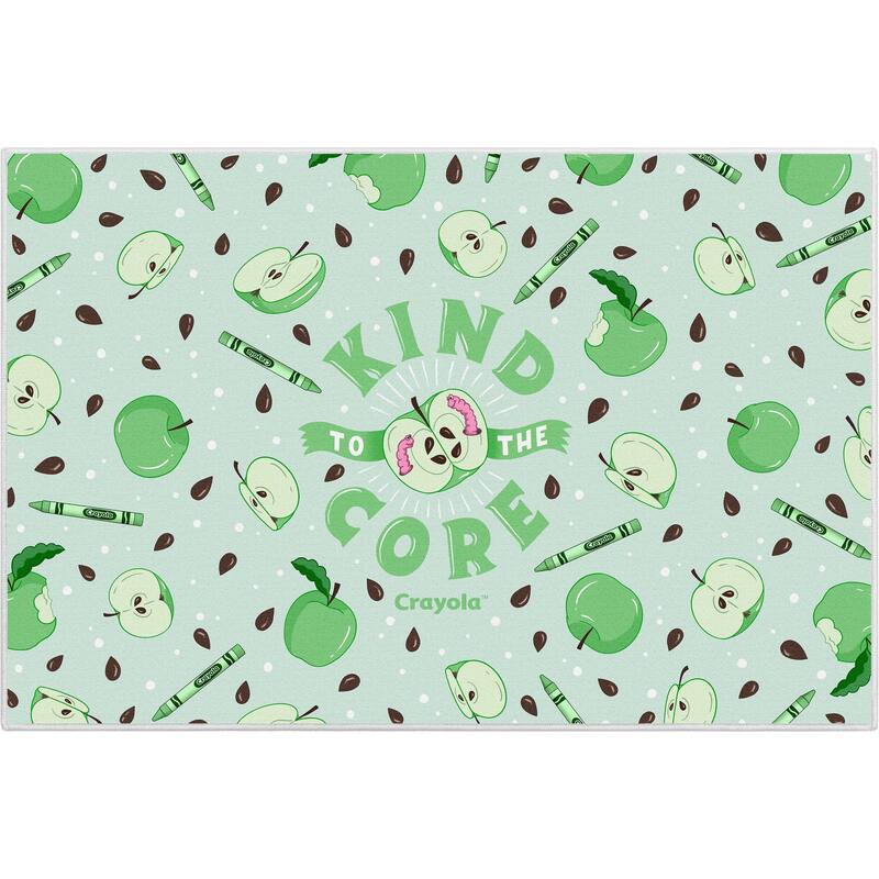 Crayola Kind to the Core Green Area Rug By Well Woven - Green - 3' 3" x 5' - Rectangle