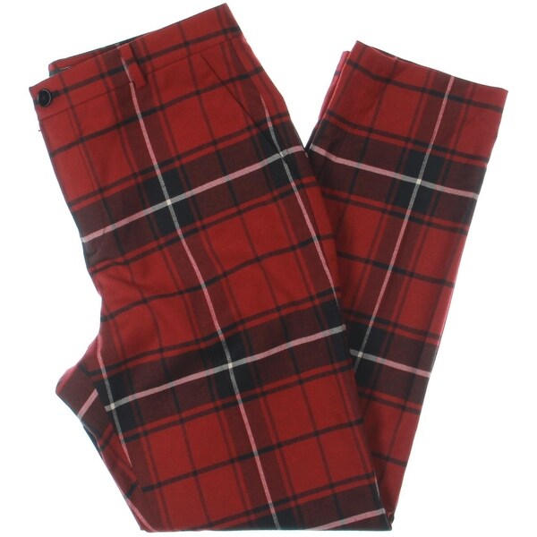 red tartan pants