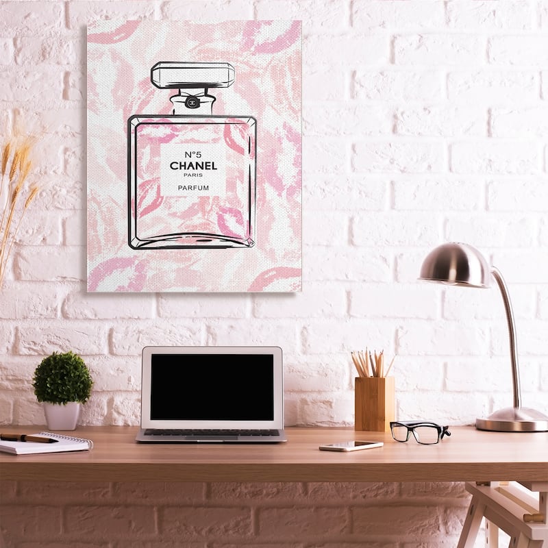 Stupell Abstract Lipstick Kiss Perfume Bottle Fashion Canvas Wall Art