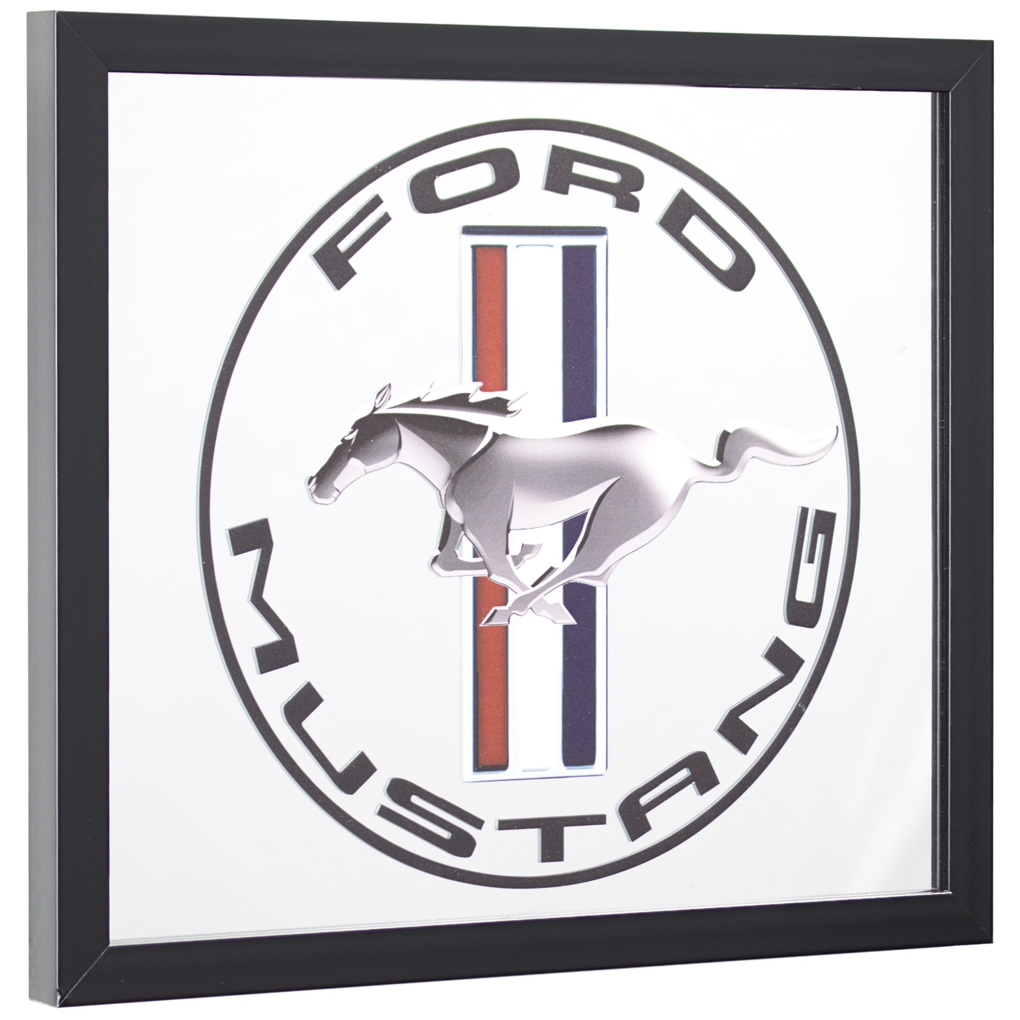 Printed Accent Mirror - Room Decor for Bar, Man Cave, Garage, Game Room & More Ford Mustang, 13.5" x 15.5" - 13.5" x 15.5"