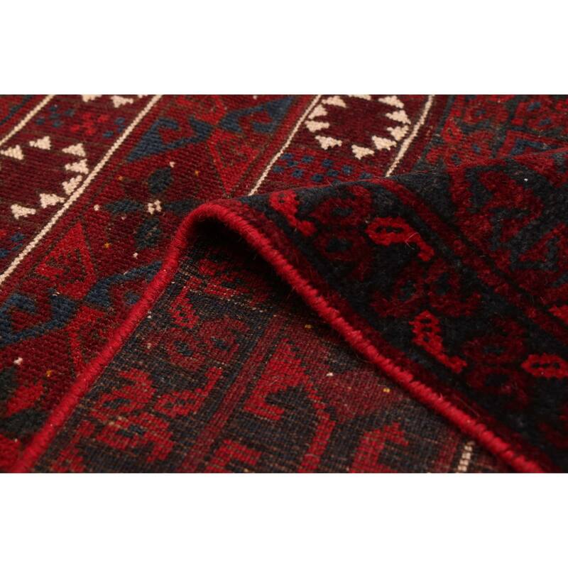 ECARPETGALLERY Hand-knotted Finest Khal Mohammadi Dark Red Wool Rug - 4'7 x 6'4