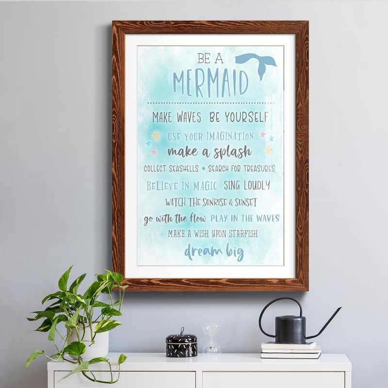 Be a Mermaid-Premium Framed Print - Ready to Hang