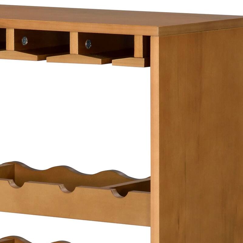 Anmytek Wine Rack with Stemware Holders 7-Tier Storage
