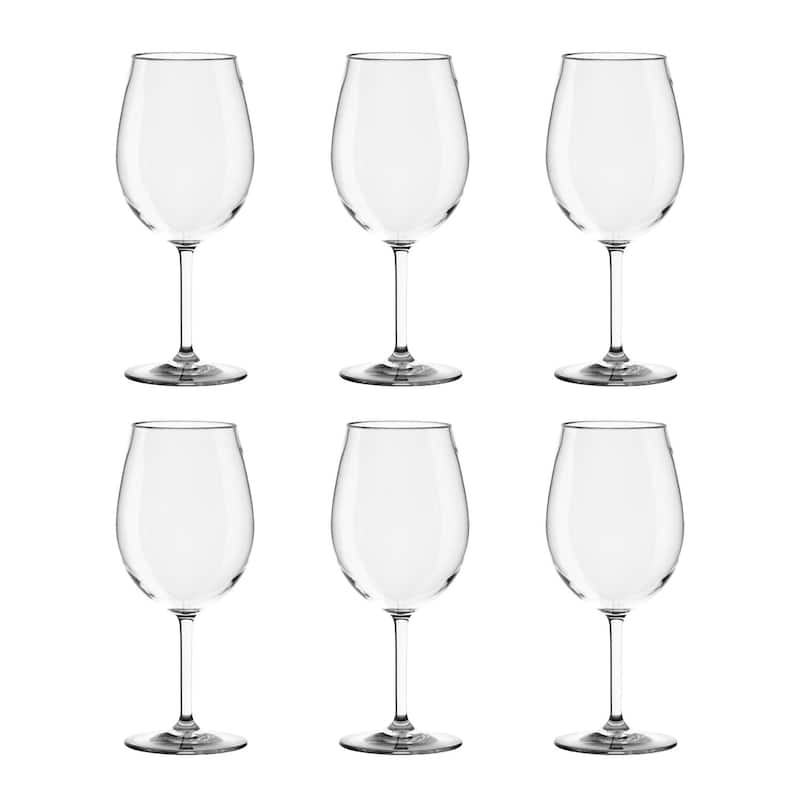 Abode Homewares Montana Acrylic Wine Glass - Clear - 22 oz - Set of 6 - 6 Piece