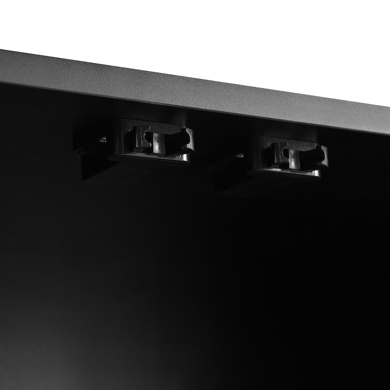 Minimalist Shoe Cabinet with Fluted Doors and 5 Solid Wood Legs - 55.1" W × 13.7" D × 35.4" H