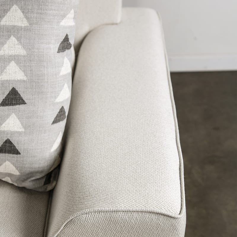 Furniture of America Pario Modern 2-Piece Wood Frame Fabric Sofa Set with Accent Pillows