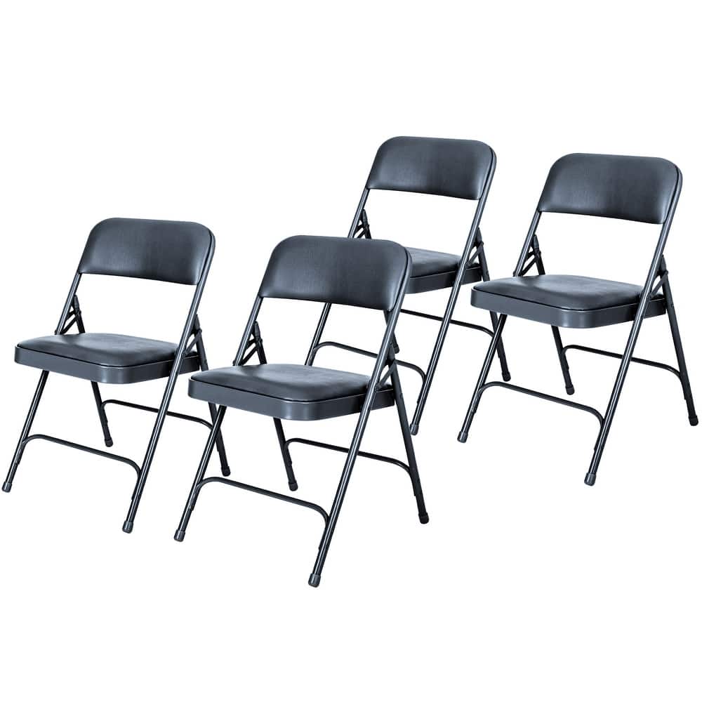 4 Pack Hampden Furnishings Bernadine Collection Vinyl Padded Folding Chair