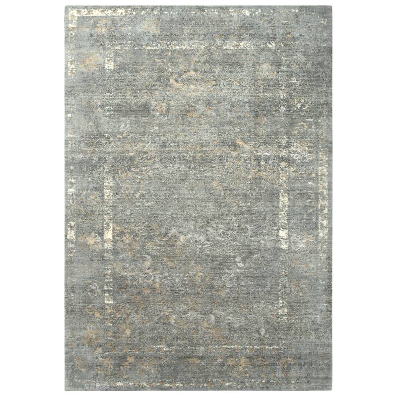 Alora Decor Essential Blue, Grey, and Cream Classic Wool Blend Rug