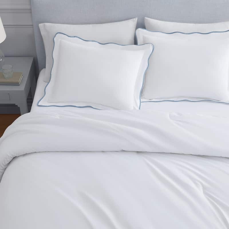 Martha Stewart Simple Scallop Cotton Comforter Set
