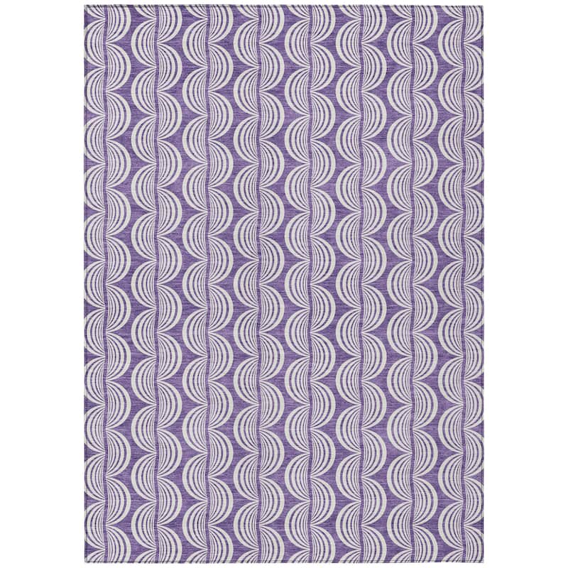 Machine Washable Indoor/ Outdoor Contemporary Chantille Rug