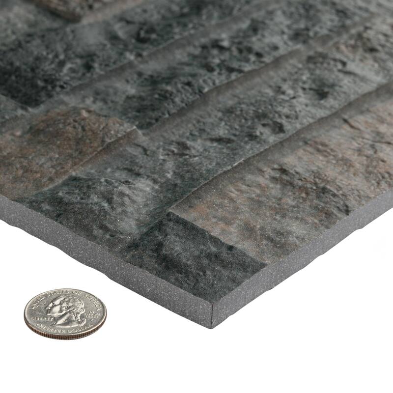 Merola Tile Irazu Antracita 7-7/8" x 23-1/2" Porcelain Wall Tile
