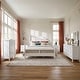 preview thumbnail 8 of 25, Roundhill Furniture Avellune 4-Piece Bedroom Set: Poster Bed with Dresser, Mirror, Chest, and 2 Nightstands, White Finish