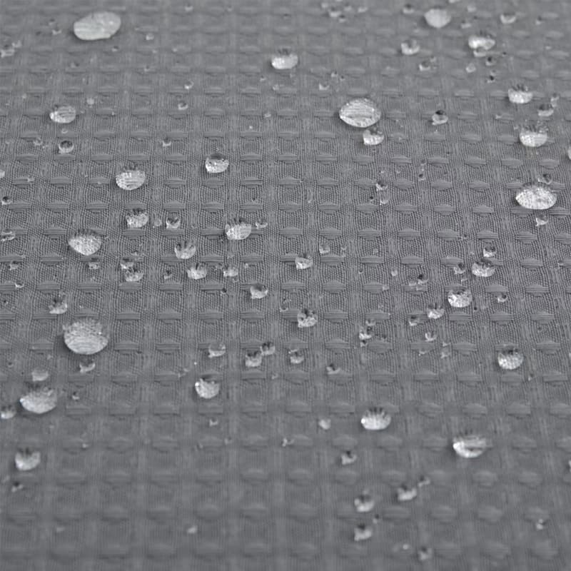 Waffle Weave Shower Curtain with Snap-liner No Hooks Needed