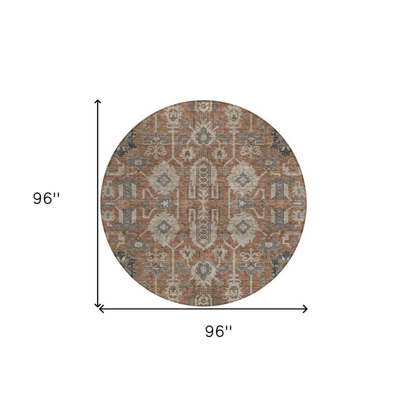 HomeRoots Oriental Traditional Rectangle Outdoor Rug