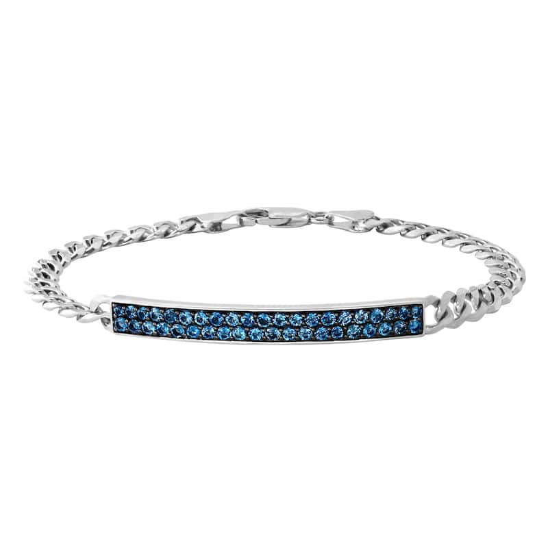 EFFY Men's 925 Sterling Silver London Blue Topaz Bracelet - Blue