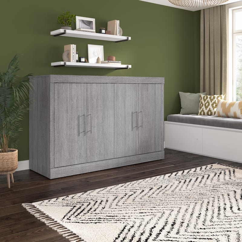 Nebula 69W Full Cabinet Bed with Mattress by Bestar