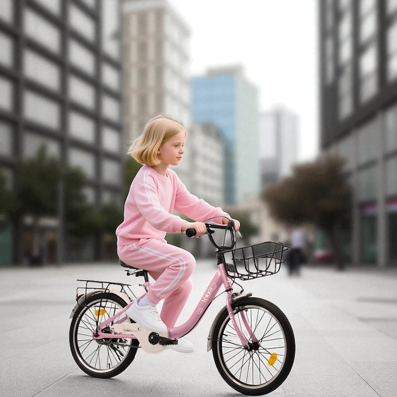 20 Inch Kids Bike for Boys & Girls, Single Speed Bicycle with Coaster Brake, V-Brake & Rear Rack